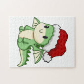 かわいいクリスマスドラゴン ジグソーパズル (横)