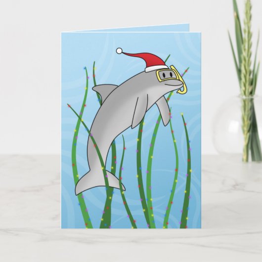 かわいいクリスマスドルフィンクリスマスカード シーズンカード (正面)