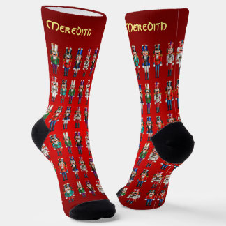 かわいいクリスマスナッツクラッカー ソックス