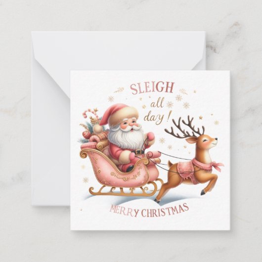 かわいいクリスマスノテレツ ノートカード (正面)