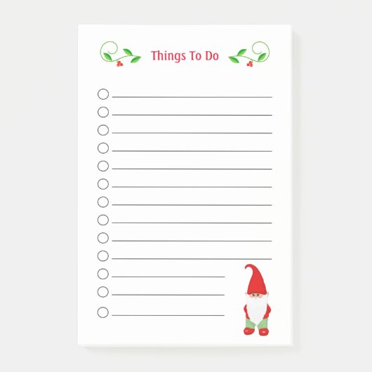 かわいいクリスマスノームやること付箋 ポストイット (正面)