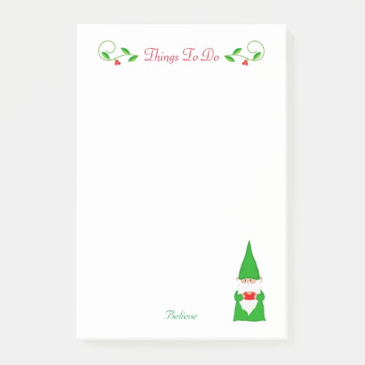 かわいいクリスマスノームやること付箋 ポストイット (正面)