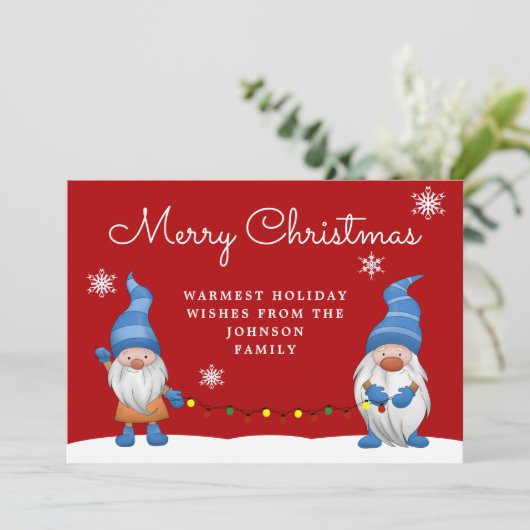 かわいいクリスマスノーム 赤 シーズンカード (スタンド正面)