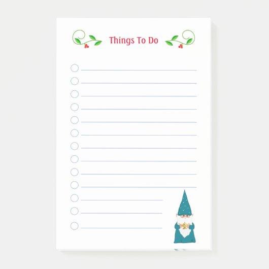 かわいいクリスマスノームToDo付箋 ポストイット (正面)