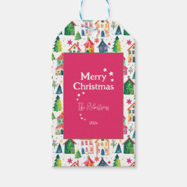 かわいいクリスマスハウス ギフトタグ