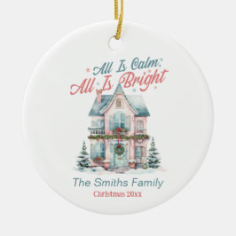 かわいいクリスマスハウス セラミックオーナメント