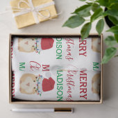 かわいいクリスマスハムスターおもしろい動物名前をカスタムする 薄葉紙 (ギフト)