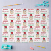 かわいいクリスマスハムスターおもしろい動物名前をカスタムする 薄葉紙 (クラフト)