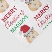 かわいいクリスマスハムスターおもしろい動物名前をカスタムする 薄葉紙 (詳細)