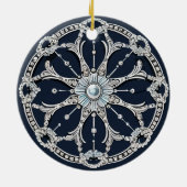 かわいいクリスマスハリネズミのペット名 セラミックオーナメント (裏面)