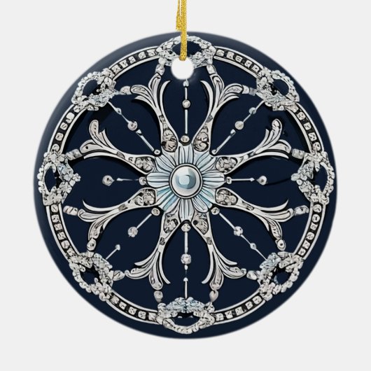 かわいいクリスマスハリネズミのペット名 セラミックオーナメント (裏面)