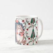 かわいいクリスマスハリネズミ コーヒーマグカップ (正面右)