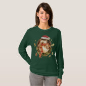 かわいいクリスマスハリネズミ Tシャツ (正面フル)