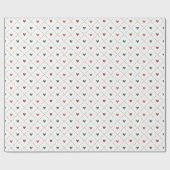 かわいいクリスマスハートラッピング紙 ラッピングペーパー (フラット)