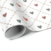 かわいいクリスマスハートラッピング紙 ラッピングペーパー (ロールコーナー)