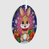 かわいいクリスマスバニー オーナメント (正面)