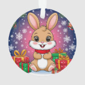 かわいいクリスマスバニー オーナメント (裏面)