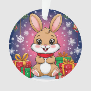 かわいいクリスマスバニー オーナメント