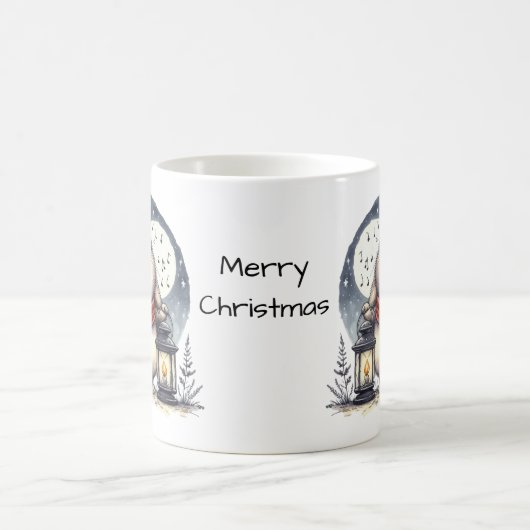 かわいいクリスマスバニー コーヒーマグカップ (中央)