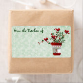 かわいいクリスマスバードのキッチンラベル ラベル (インサイチュ)