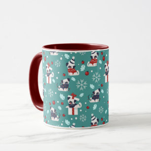 かわいいクリスマスパグマグカップ マグカップ
