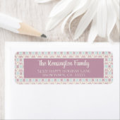 かわいいクリスマスパステルのセーターパターン ラベル (インサイチュ)