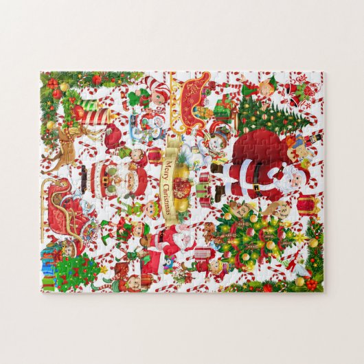 かわいいクリスマスパズルはマウスを見つけることができる ジグソーパズル (横)