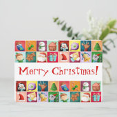 かわいいクリスマスパターンカード シーズンカード (スタンド正面)