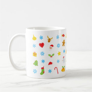 かわいいクリスマスパターン コーヒーマグカップ