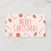 かわいいクリスマスパターン プレイスカード (裏面)