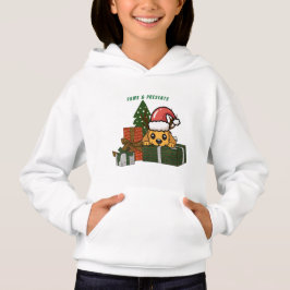 かわいいクリスマスパピーとプレゼント – ホリデードッグのイラスト