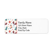 かわいいクリスマスパーソナライズされたをテーマ ラベル (正面)