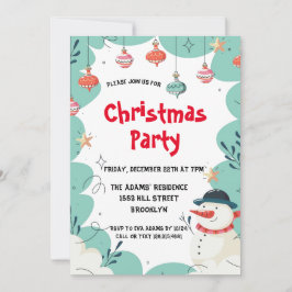かわいいクリスマスパーティの招待状 招待状