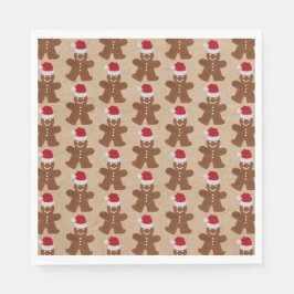 かわいいクリスマスパーティージンジャーブレッドマンCookie スタンダードランチョンナプキン