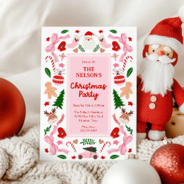 かわいいクリスマスパーティー 招待状