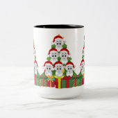 かわいいクリスマスヒツジ ツートーンマグカップ (中央)