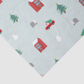 かわいいクリスマスビレッジパターン 薄葉紙 (詳細)
