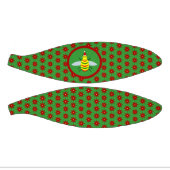 かわいいクリスマスビーとポインセチアの花 ミニバスケットボール (パネル)