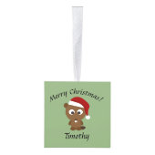 かわいいクリスマスビーバー キューブオーナメント (右)