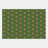 かわいいクリスマスビーバー ラッピングペーパーシート (正面3)