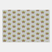 かわいいクリスマスビーバー ラッピングペーパーシート (正面3)