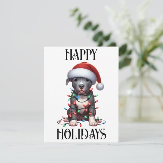 かわいいクリスマスピットブル シーズンカード (スタンド正面)