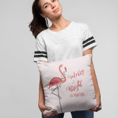 かわいいクリスマスピンクフラミンゴパーソナライズされた クッション