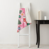 かわいいクリスマスピンク シェルパブランケット (インサイチュ)