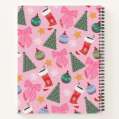 かわいいクリスマスピンク ノートブック (裏面)