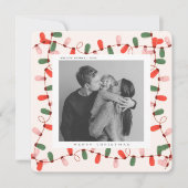 かわいいクリスマスファミリーフォトクリスマスホリデー葉書 シーズンカード (正面)