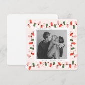 かわいいクリスマスファミリーフォトクリスマスホリデー葉書 シーズンカード (正面/裏面)