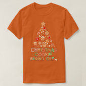かわいいクリスマスファミリーマッチングクリスマスクッキーベーキング Tシャツ (デザイン正面)