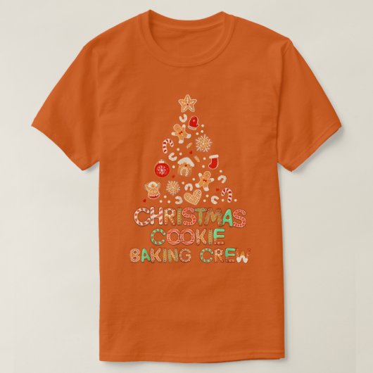 かわいいクリスマスファミリーマッチングクリスマスクッキーベーキング Tシャツ (デザイン正面)