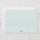 かわいいクリスマスフォトファミリーブルー両面フラット シーズンカード (裏面)